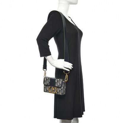 Christian Dior Oblique 30 Montaigne Box Bag Blue 2 of 10