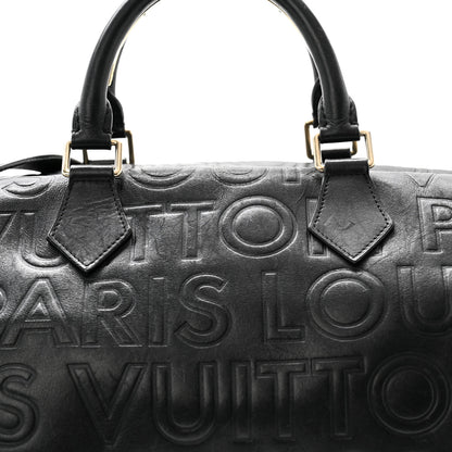 Louis Vuitton Calfskin Embossed Speedy Cube 30  Black 8 of 13