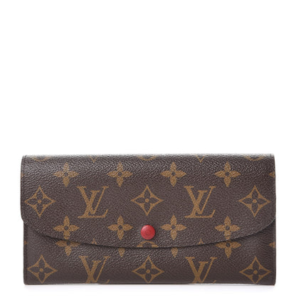 Louis Vuitton Monogram Emilie Wallet Red 1 of 7
