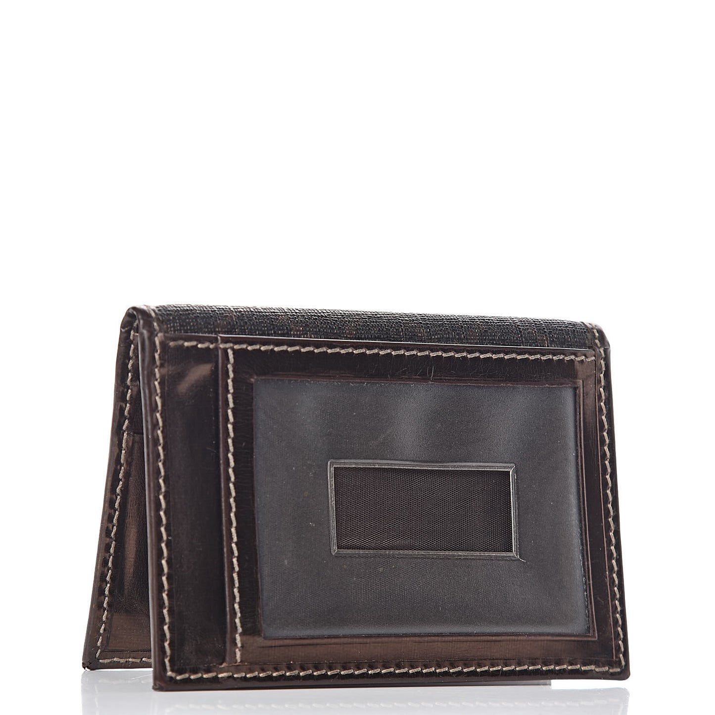 GG Plus Monogram Joy ID Card Wallet Dark Brown