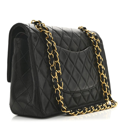 Chanel Lambskin Quilted Medium Double Flap Black 3 of 14