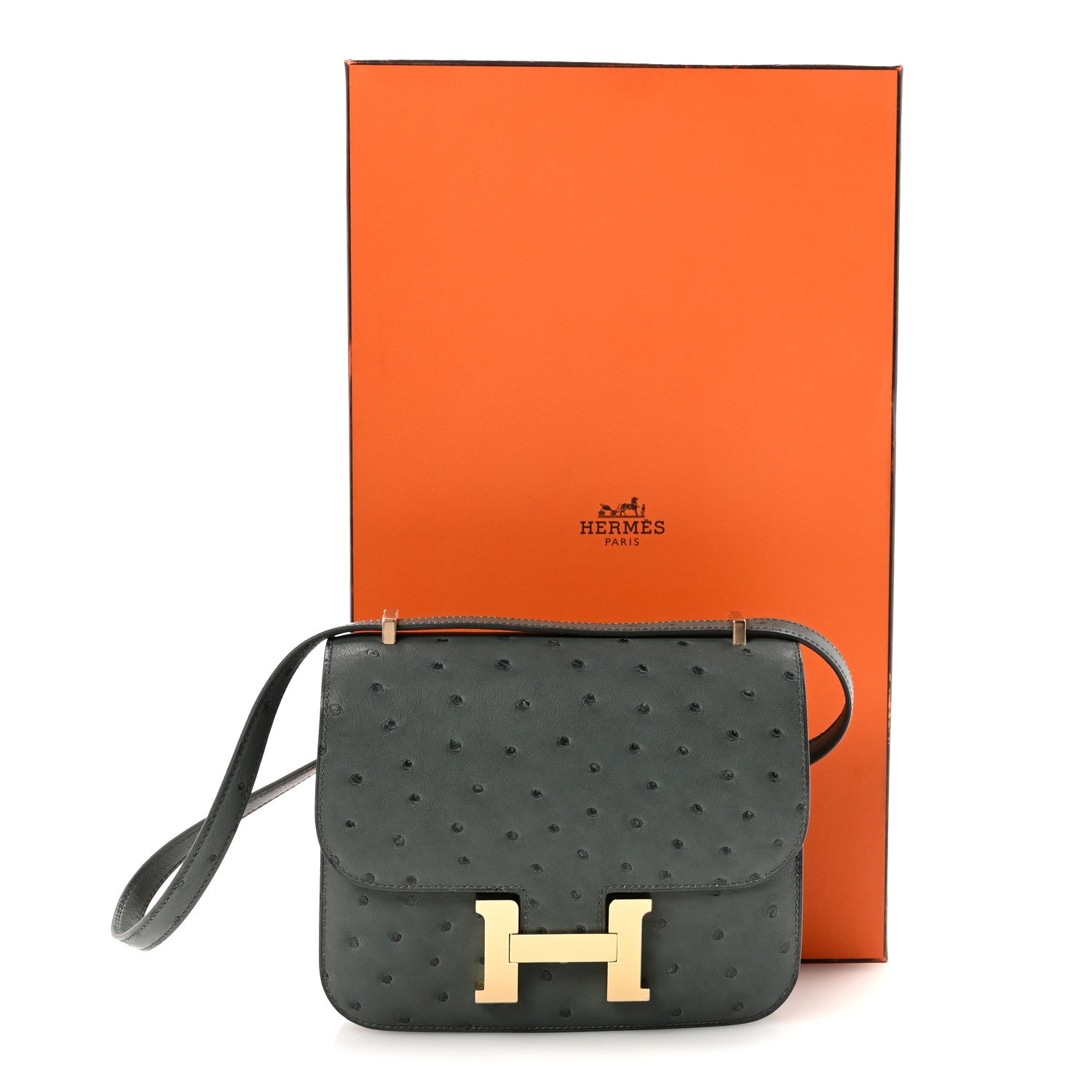 Hermes Ostrich Constance 18 Vert Amande 12 of 12