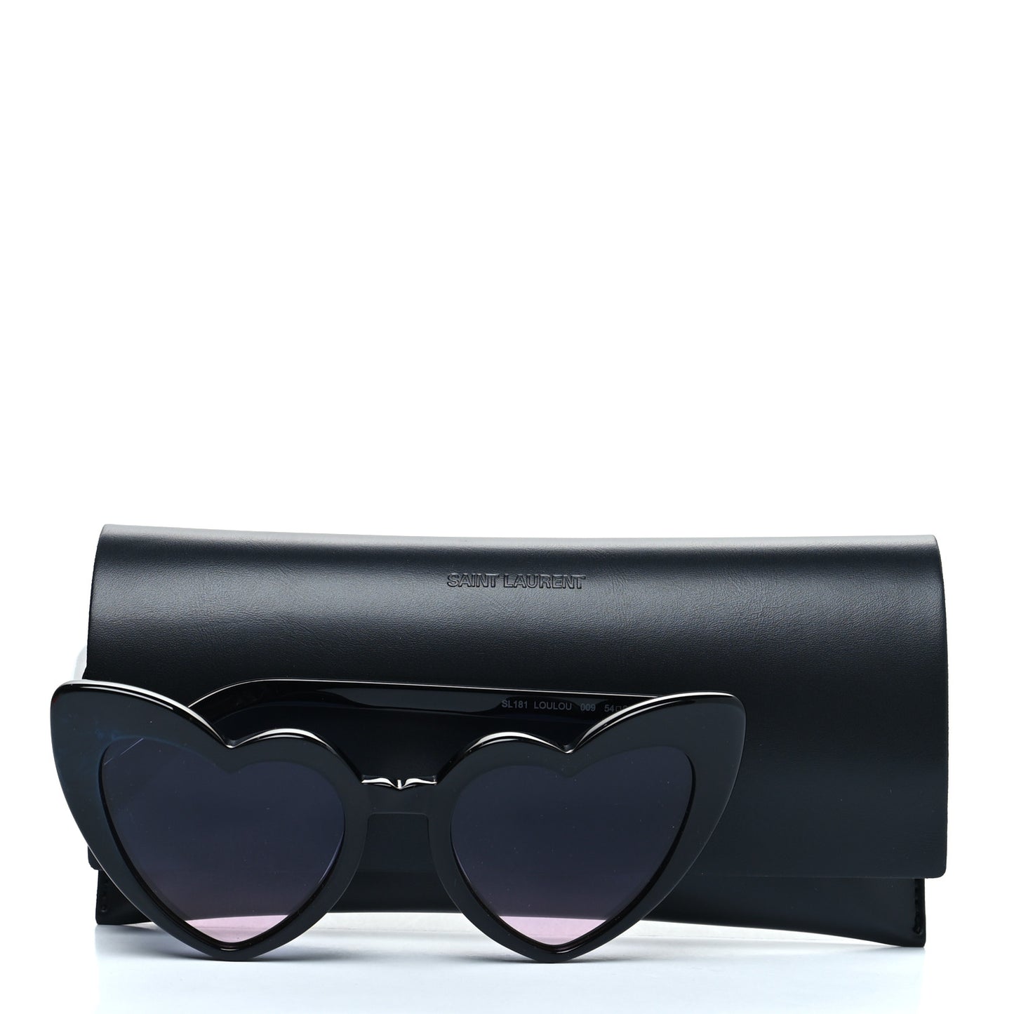 Acetate Heart Frame Sunglasses Black