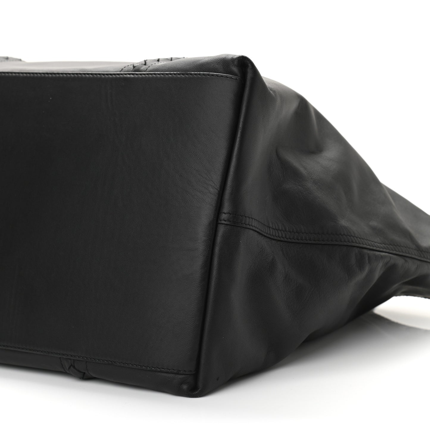 Nappa Nylon Medium Reversible Butterfly Shoulder Bag Black Cement