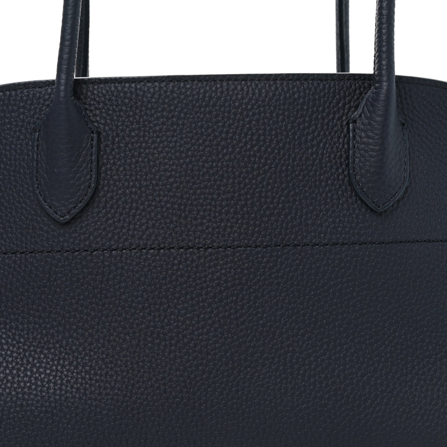 Matte Grained Calfskin Margaux Shoulder 12 Dark Navy