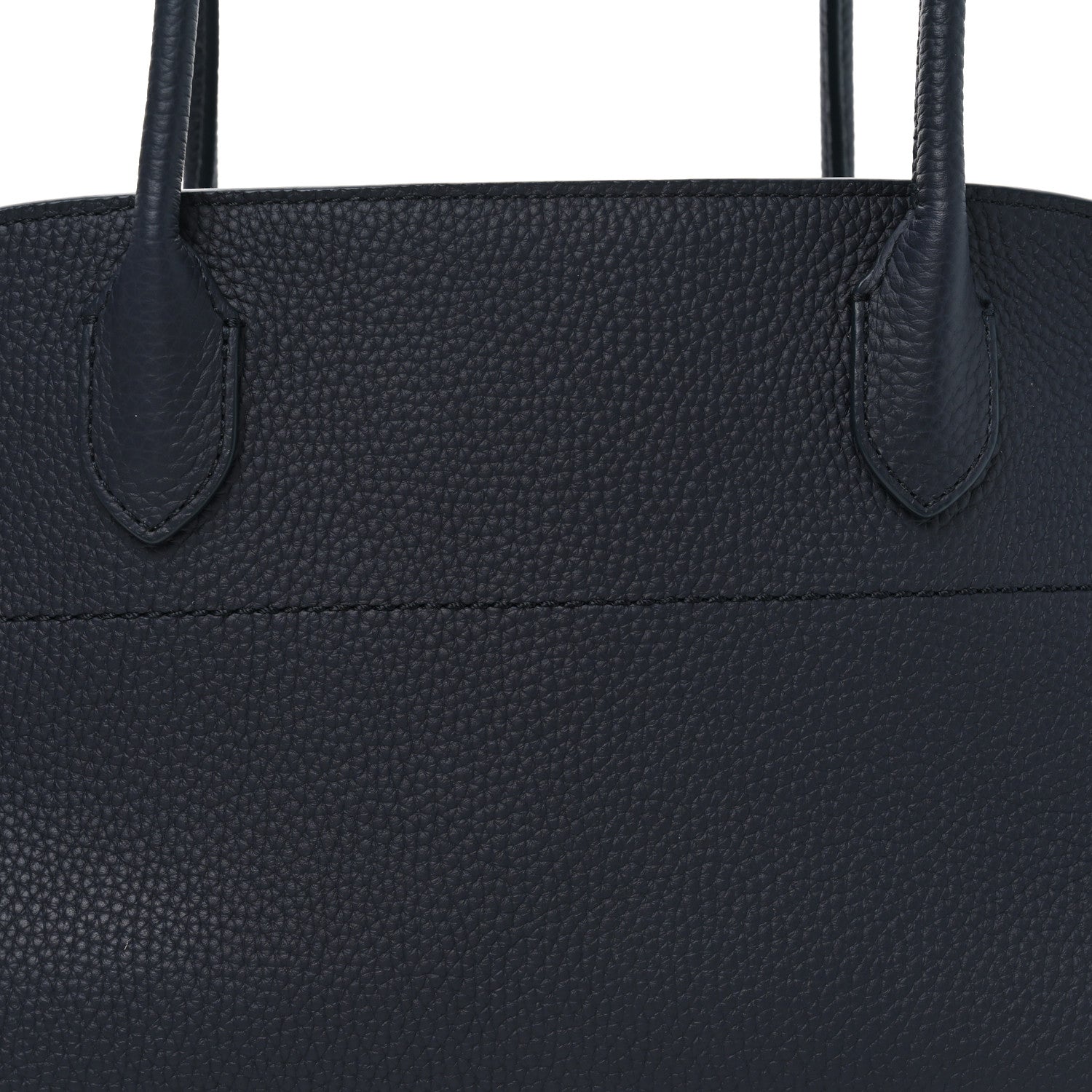The Row Matte Grained Calfskin Margaux Shoulder 12 Dark Navy 7 of 9