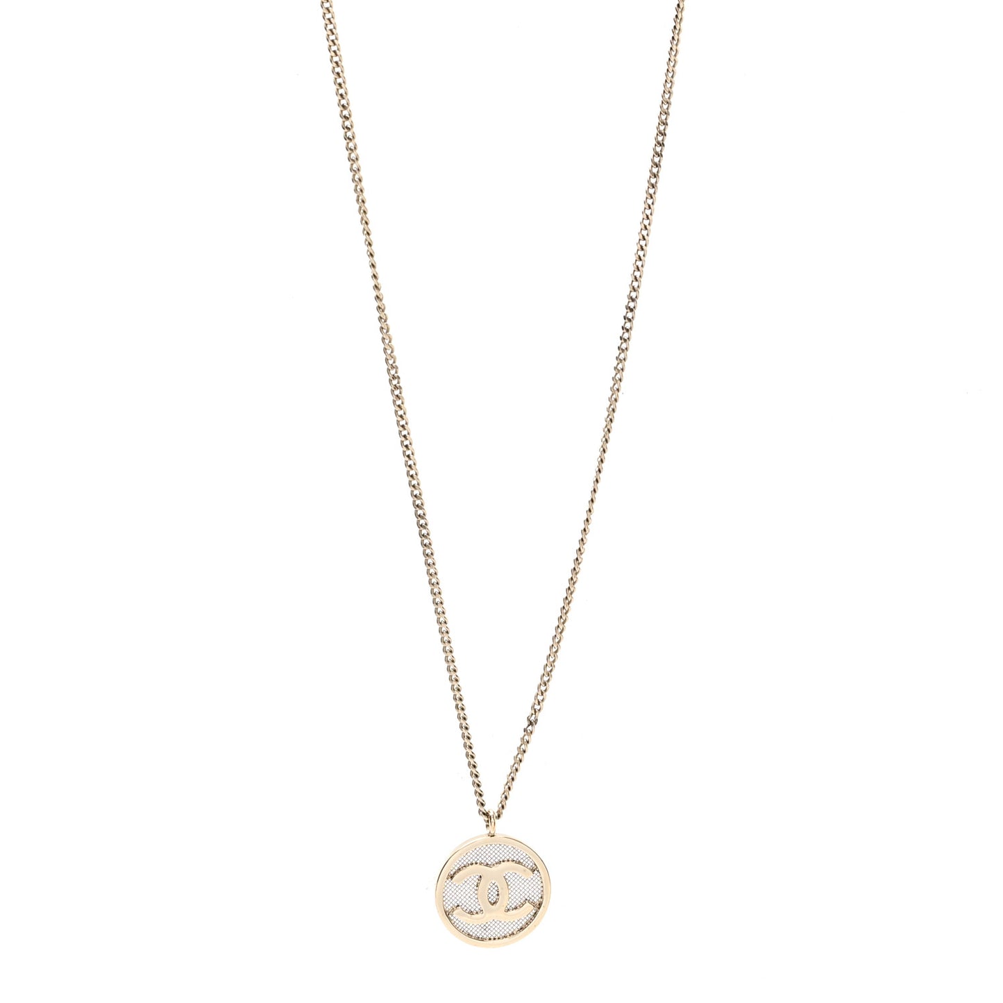 Mesh CC Necklace Gold