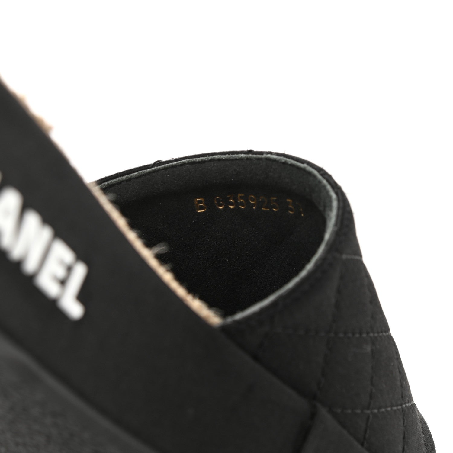 Chanel Lambskin Quilted CC Espadrille Slip On Sandals 37 Black 8 of 8