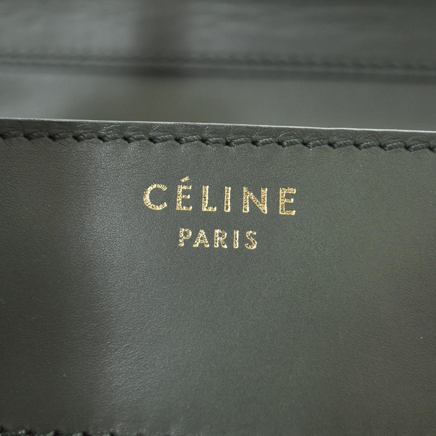 Celine Leather Suede Mini Luggage Green 8 of 8