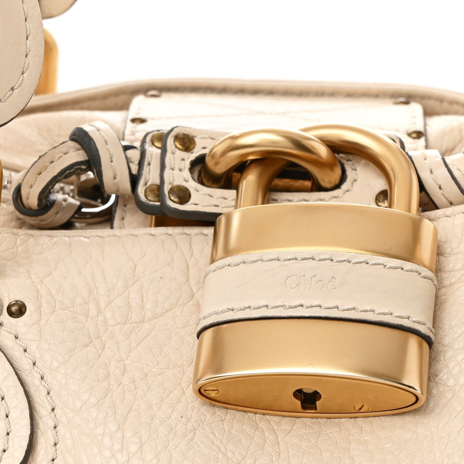 Chloe Calfskin Medium Paddington Satchel Ivory 9 of 11