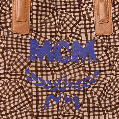 MCM Visetos Large Liz Reversible Shopper Tote Cognac 12 of 22