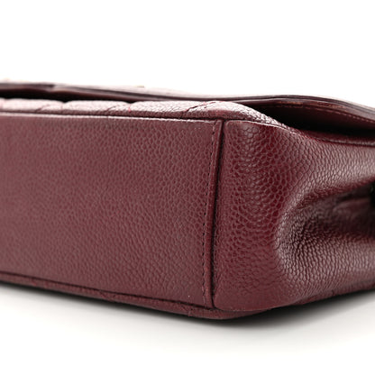 Chanel Caviar Quilted Medium CC Filigree Flap Burgundy 10 of 14