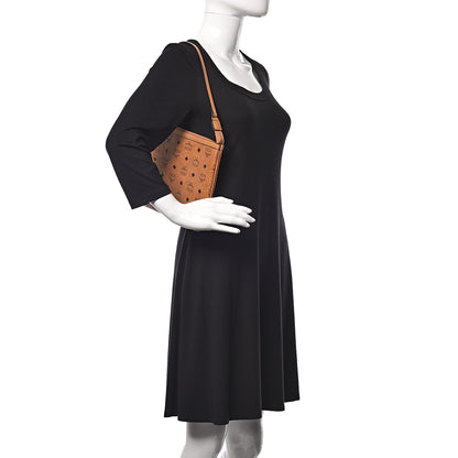 MCM Visetos Liz Shopper Tote Pouch Cognac 3 of 9
