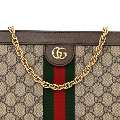 Gucci GG Supreme Monogram Web Small Ophidia Chain Shoulder Bag Brown 8 of 10