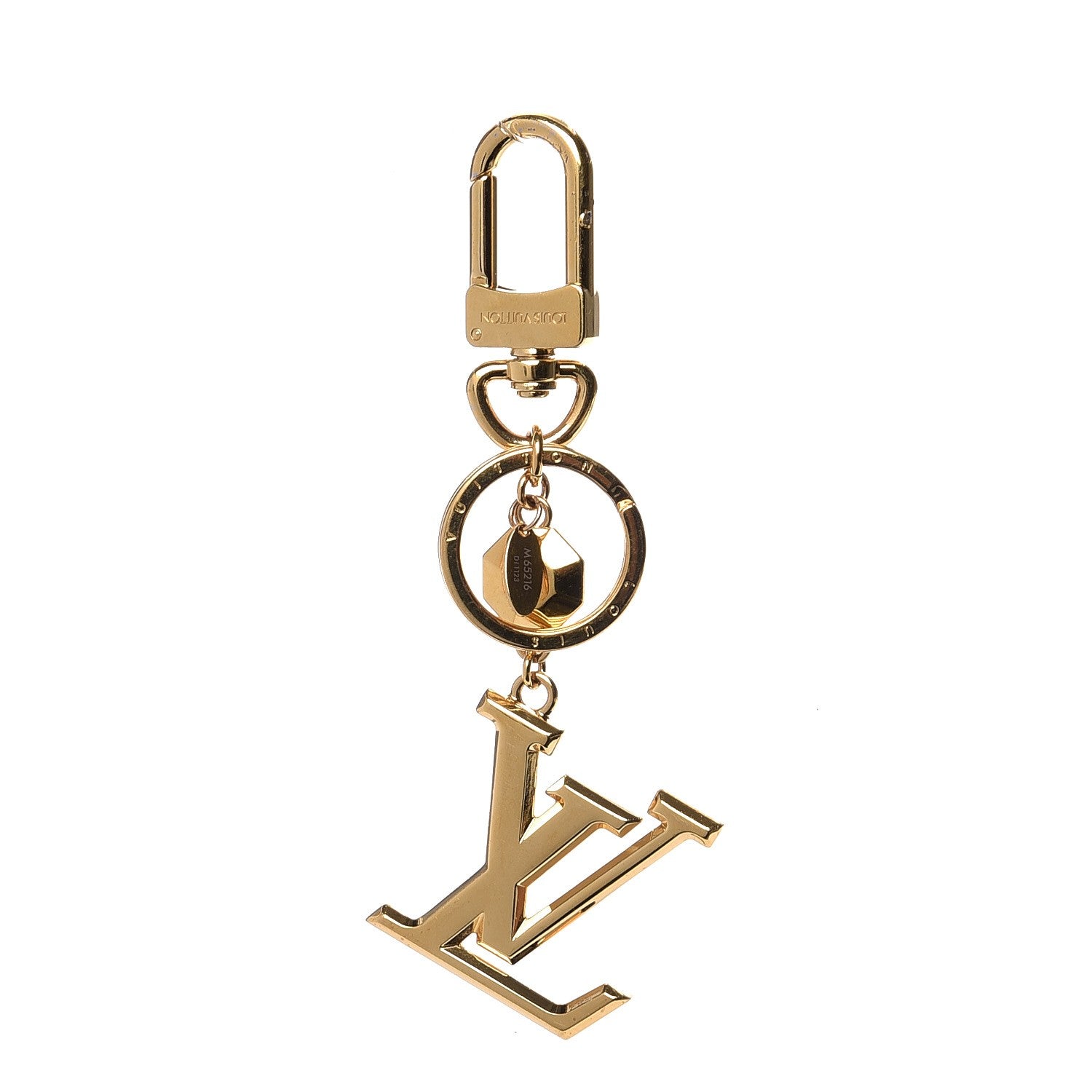 Louis Vuitton LV Facettes Bag Charm Key Holder Gold 1 of 3