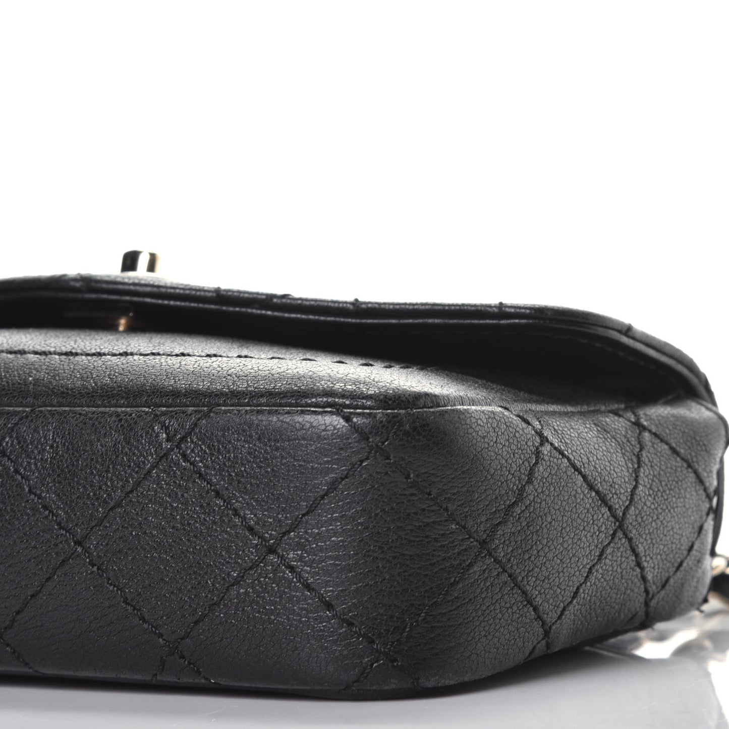 Goatskin Quilted Flap Black