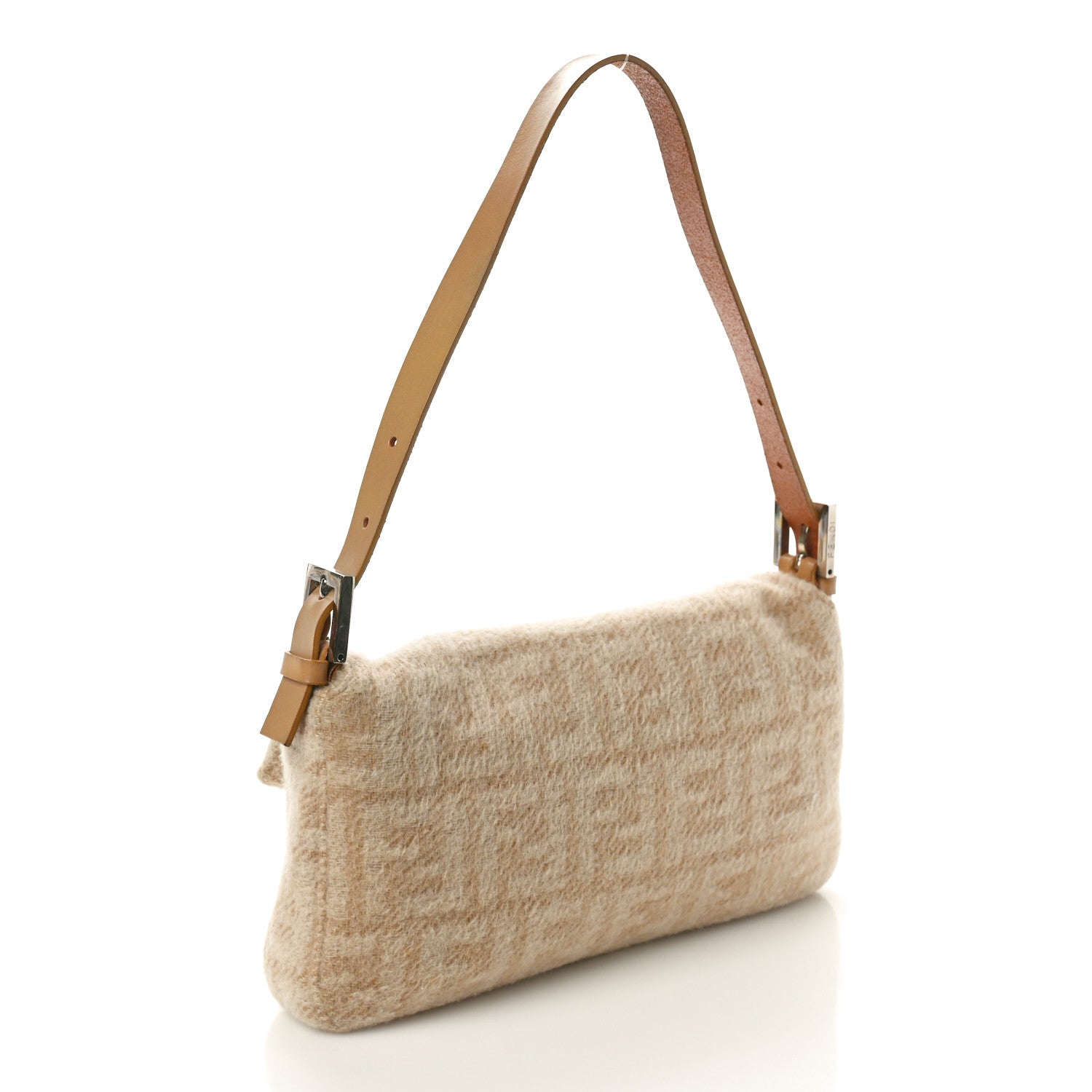Fendi Wool Zucca Baguette Beige 2 of 9