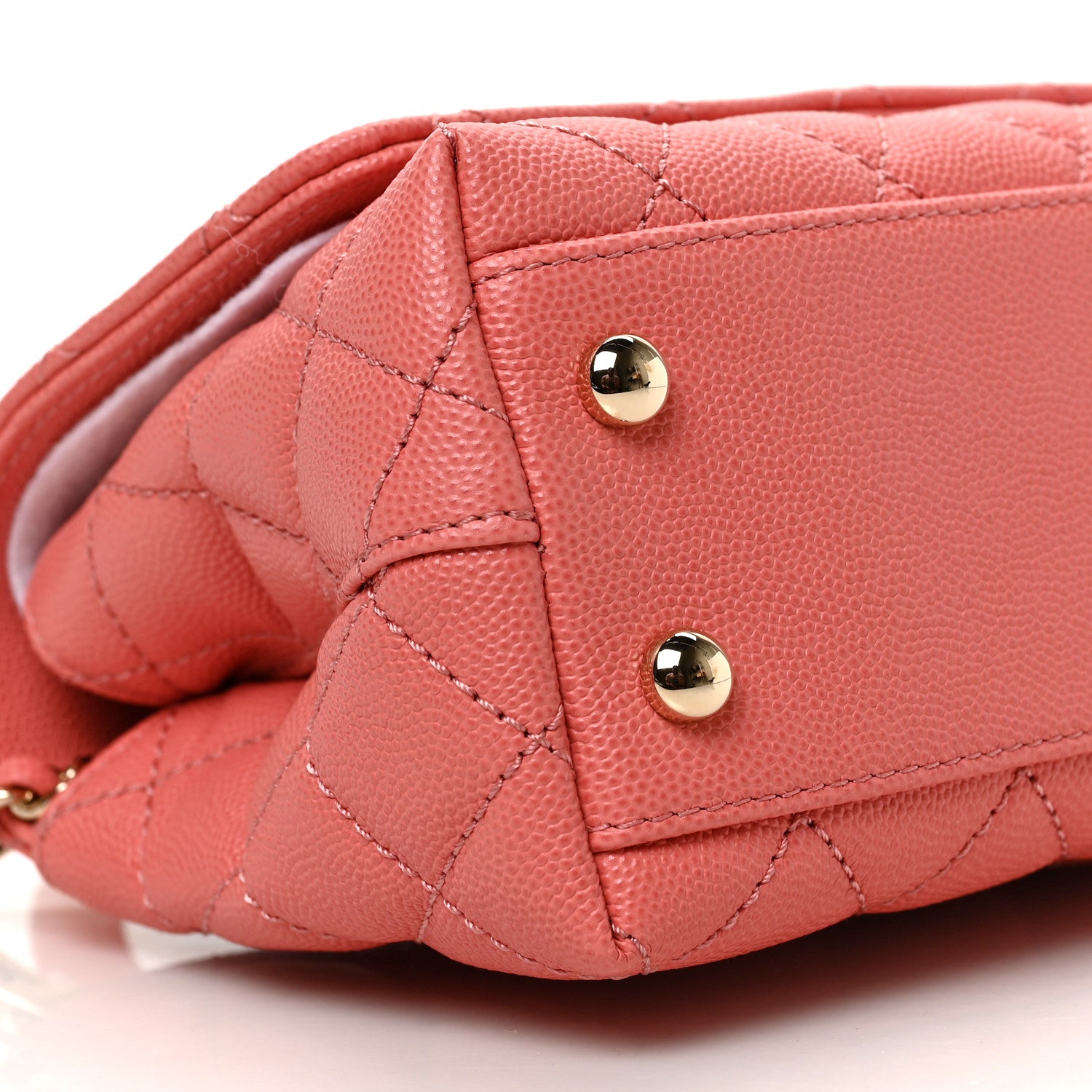 Chanel Caviar Quilted Extra Mini Coco Handle Flap Pink 8 of 9