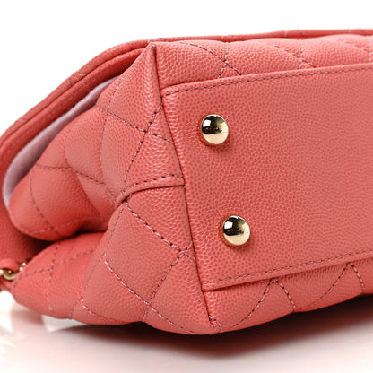 Chanel Caviar Quilted Extra Mini Coco Handle Flap Pink 8 of 9