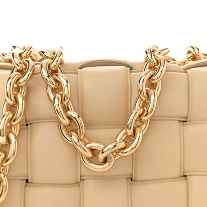 Bottega Veneta Lambskin Maxi Intreccio Padded Chain Cassette Crossbody Bag Porridge 8 of 12