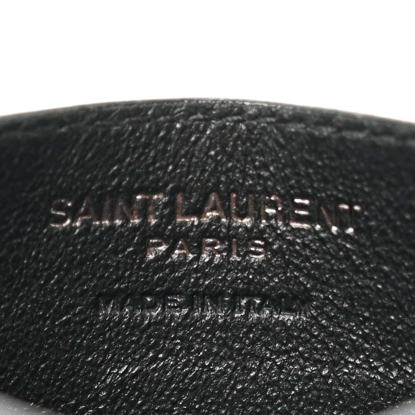 Calfskin Crocodile Embossed Monogram Credit Card Case Black