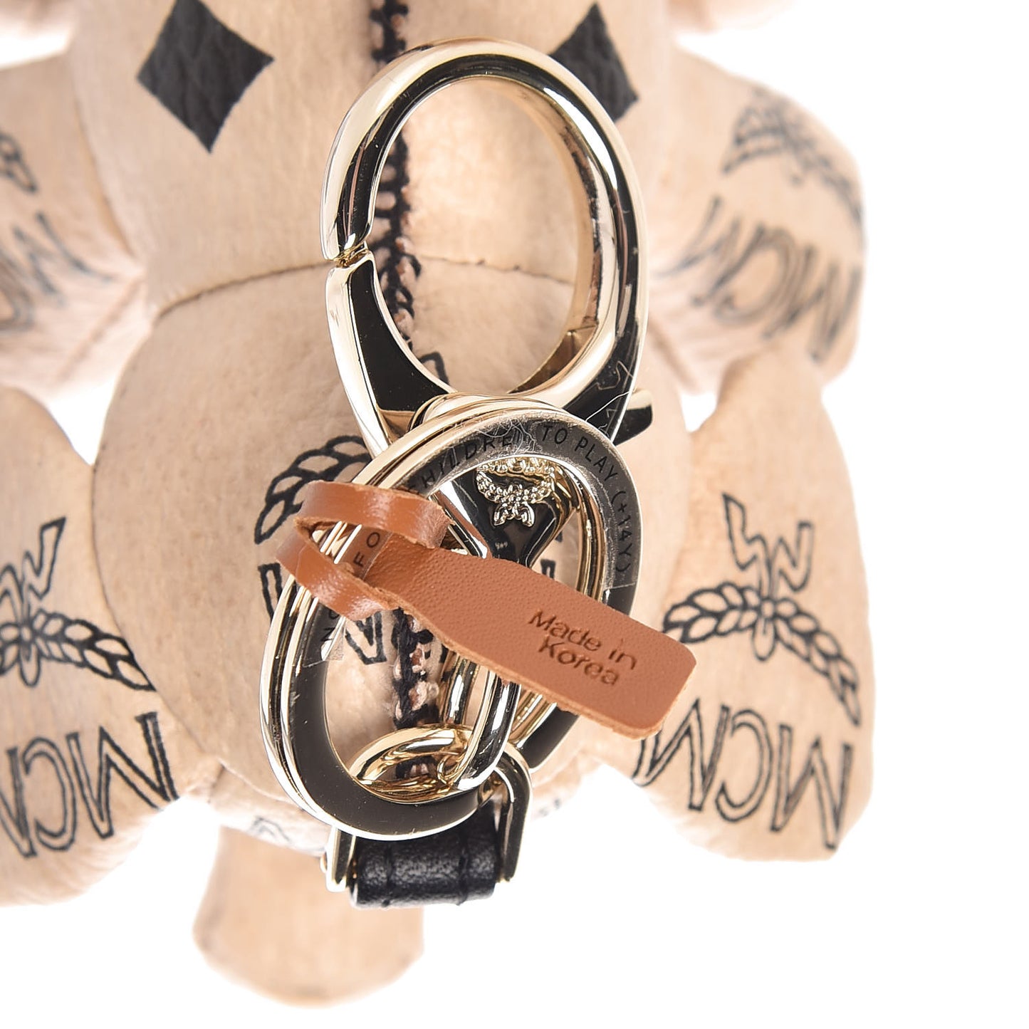 Visetos Zoo Elephant Key Ring Bag Charm Beige