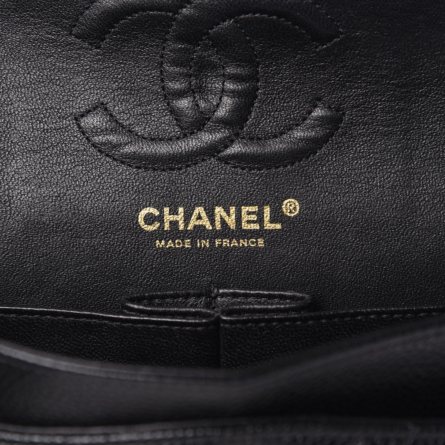 Caviar Quilted Small Double Flap Black