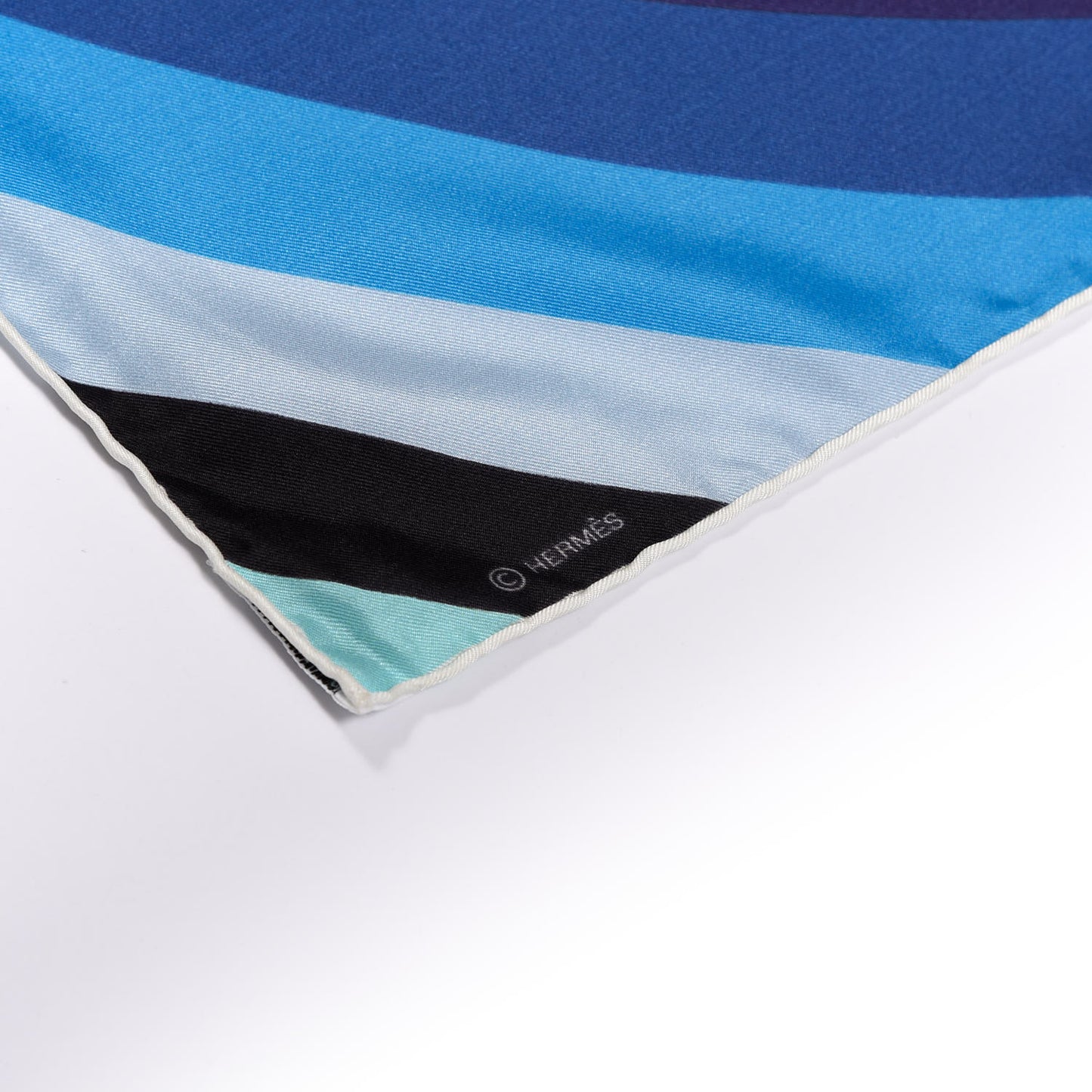 Silk Geant Marcelina Scarf 140 Bleu Nuit Turquoise Violet