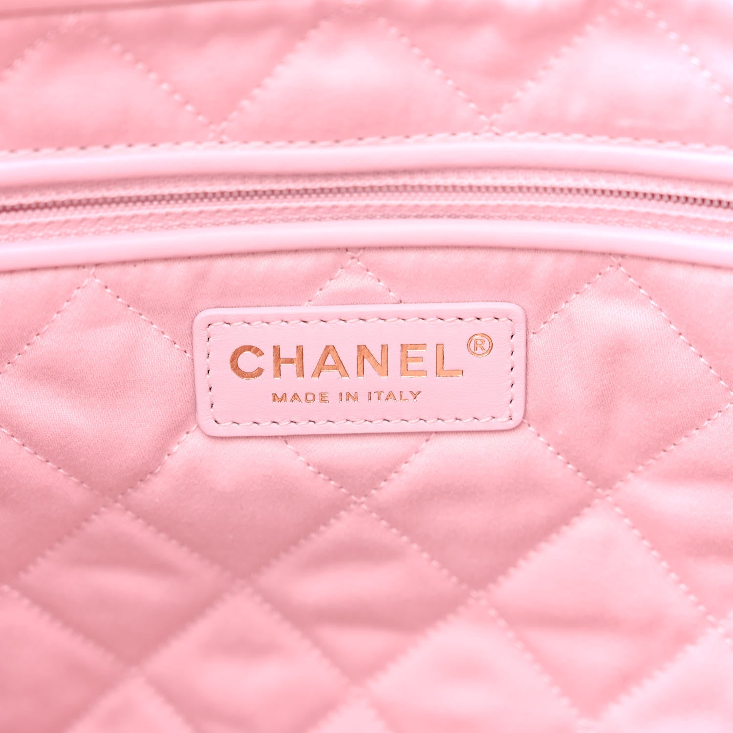 Chanel Shiny Calfskin Quilted 22 Drawstring Bag Light Pink 6 of 11