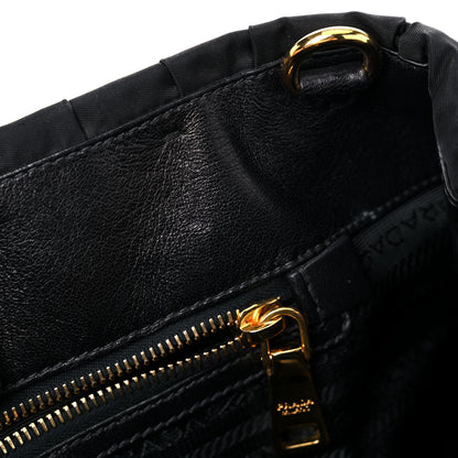 Prada Tessuto Nylon Nappa Gaufre Shopping Satchel Black 12 of 15