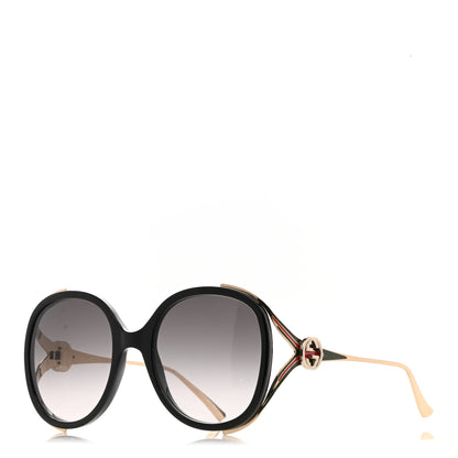 Gucci Round Frame Injected GG0226S Sunglasses Black 1 of 9