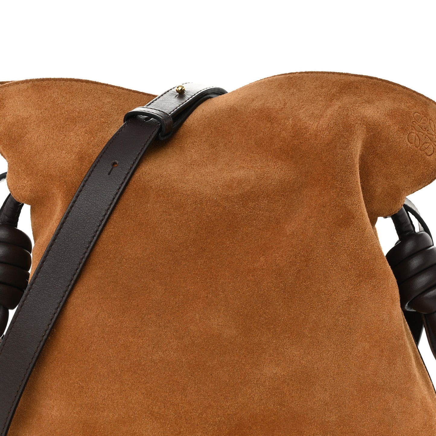 Suede Flamenco Knot Bag Tan