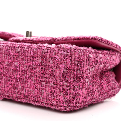 Chanel Metallic Tweed Quilted Mini Rectangular Flap Pink 9 of 13