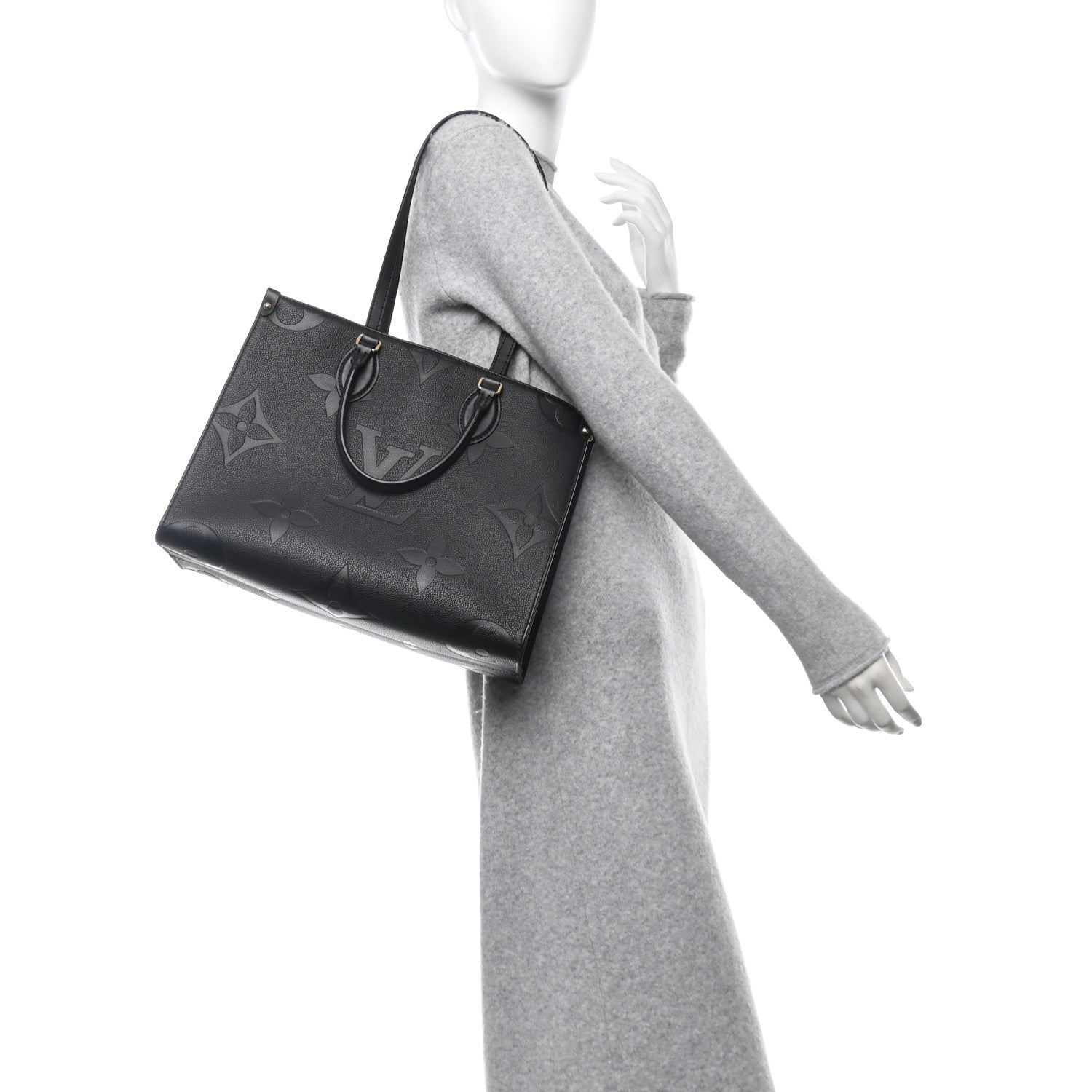 Louis Vuitton Empreinte Monogram Giant OnTheGo MM Black 2 of 9