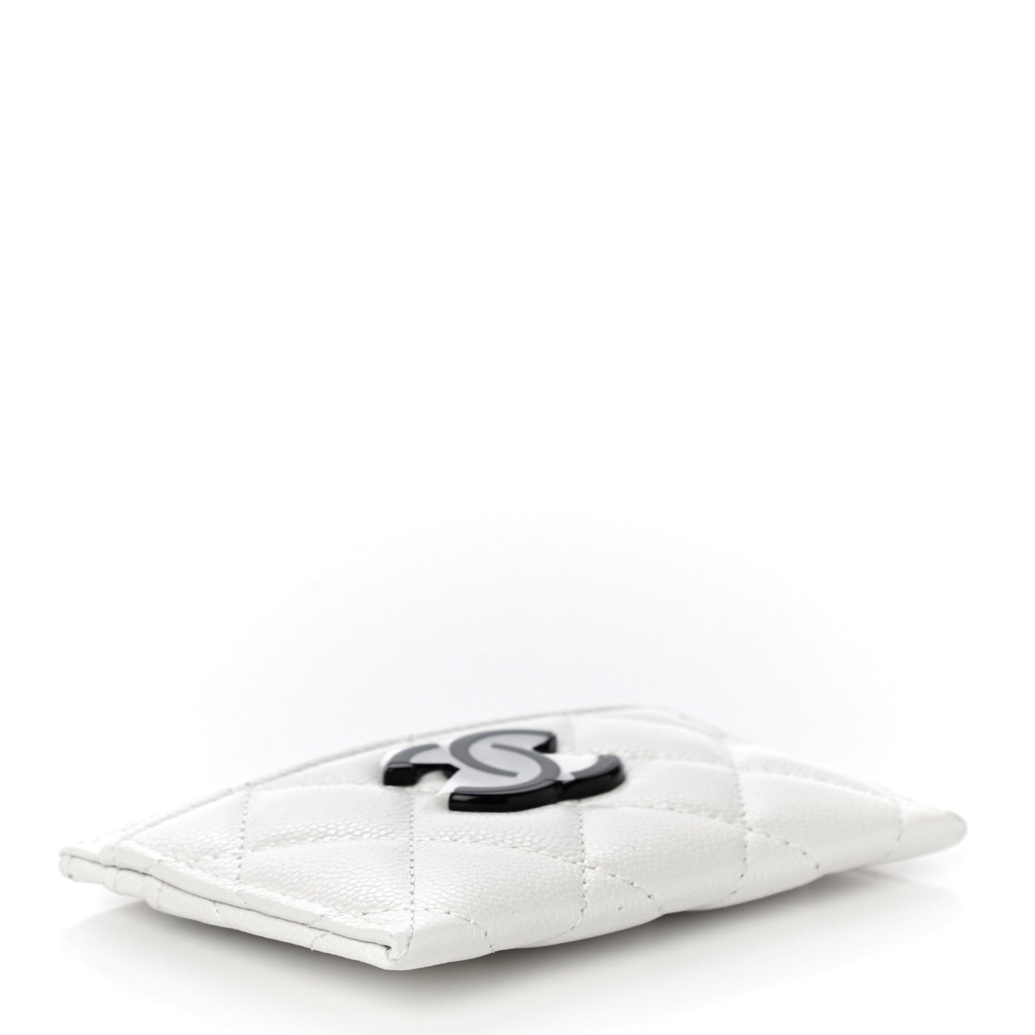 Chanel Caviar Quilted My Everything Card Holder White Black 4 of 12