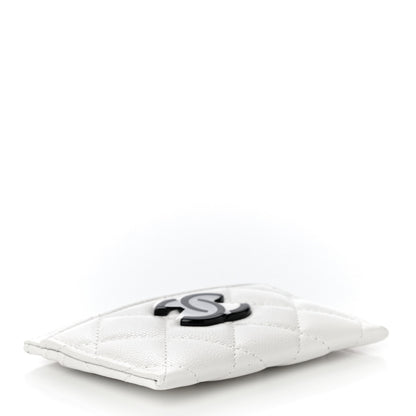 Chanel Caviar Quilted My Everything Card Holder White Black 4 of 12