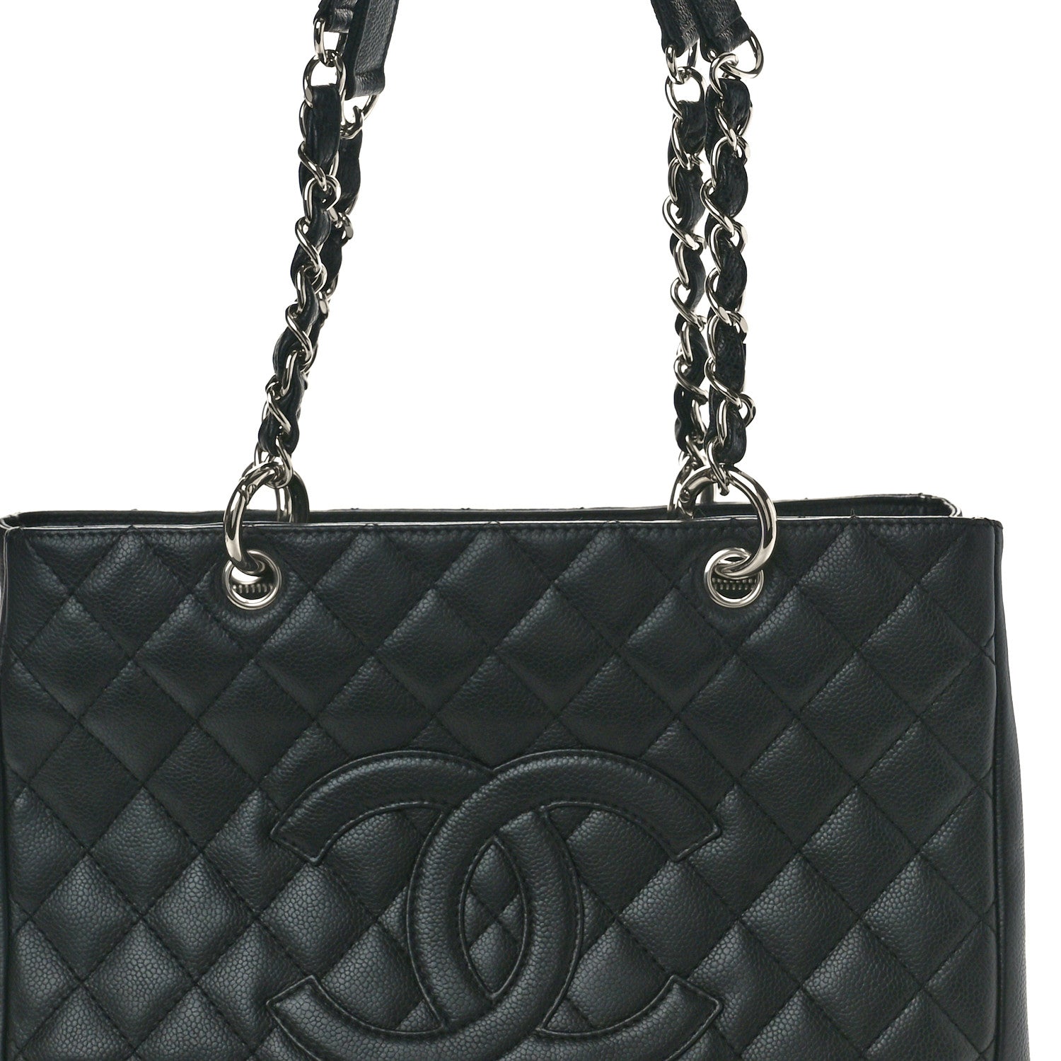 Chanel Caviar Quilted Grand Shopping Tote GST Black 8 of 10