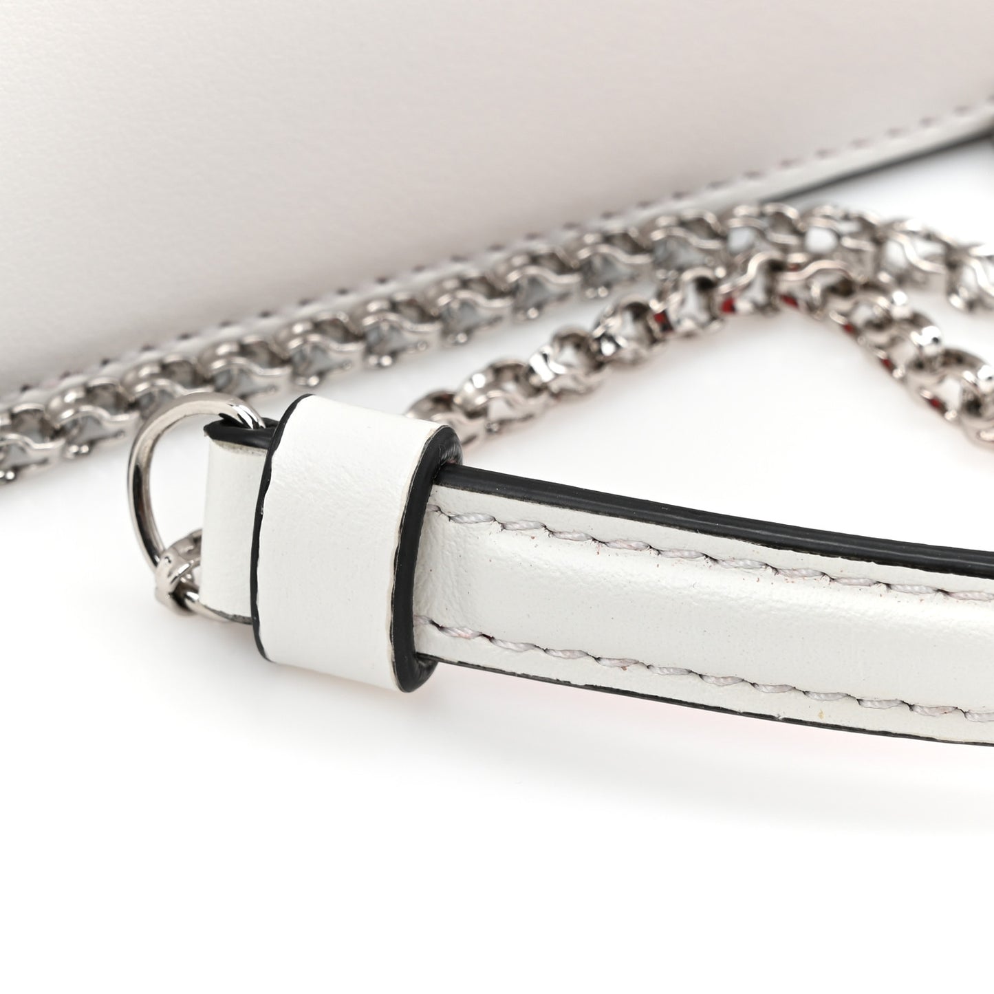 Calfskin Loubi54 Crossbody Clutch White