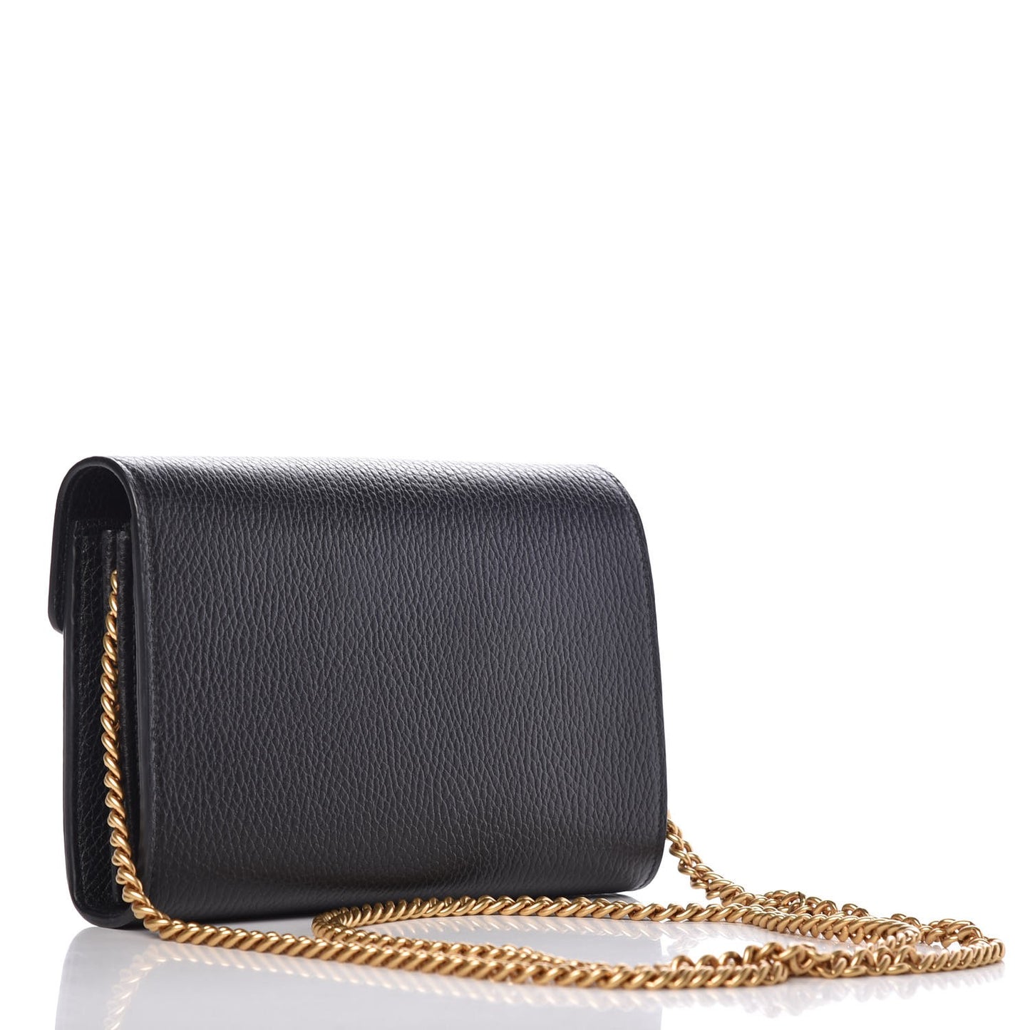 Calfskin Garden Dionysus Chain Wallet Black