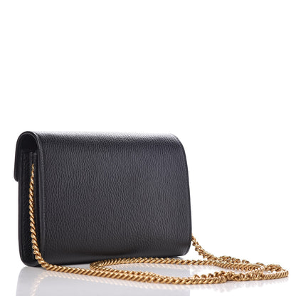 Gucci Calfskin Garden Dionysus Chain Wallet Black 3 of 7
