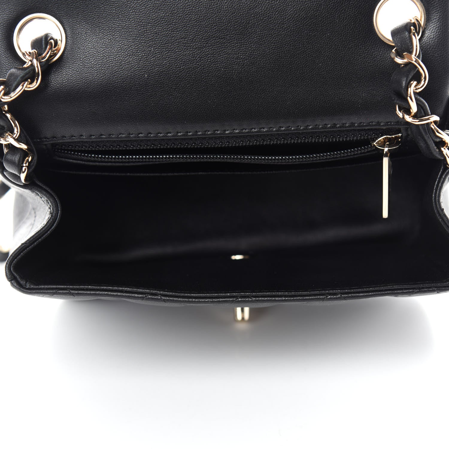 Chanel Lambskin Quilted Mini Square Flap Black 5 of 11