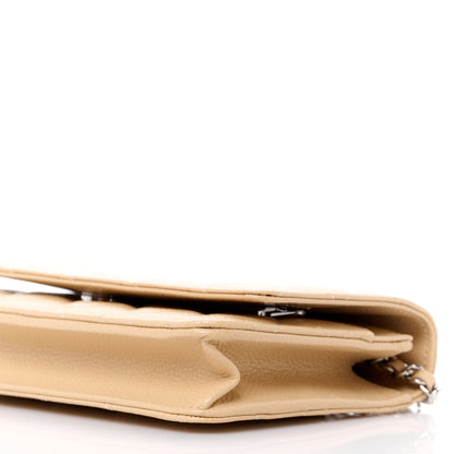 Chanel Caviar Quilted Wallet on Chain WOC Beige 11 of 14