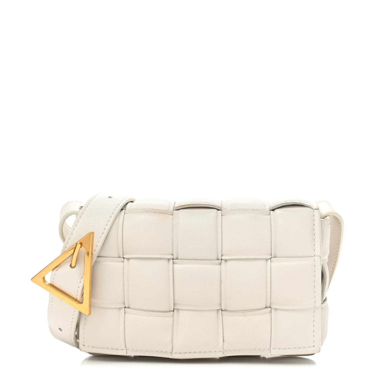 Bottega Veneta Nappa Maxi Intrecciato Small Padded Cassette Crossbody Bag Chalk 1 of 16