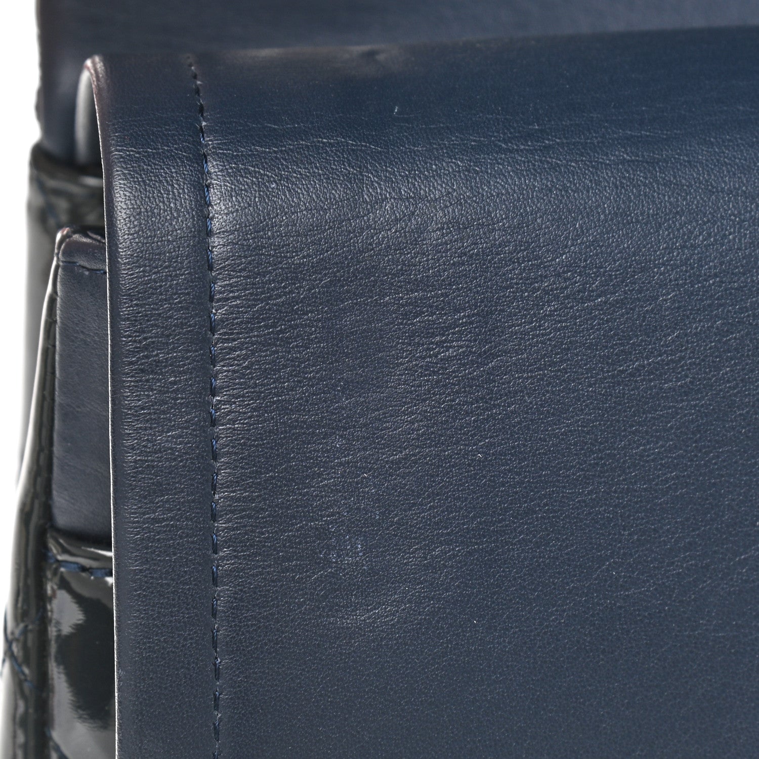 Chanel Patent Quilted Jumbo Double Flap Blue 7 of 12