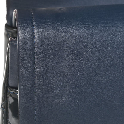 Chanel Patent Quilted Jumbo Double Flap Blue 7 of 12
