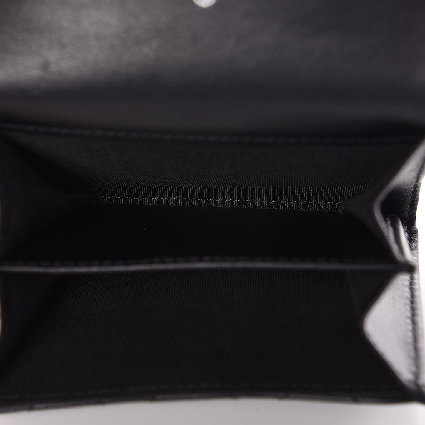 Aged Calfskin Quilted Reissue Flap Card Holder Wallet So Black