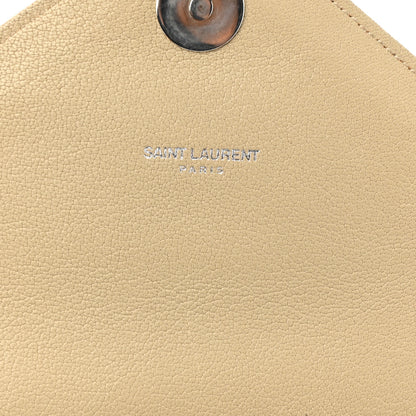 Saint Laurent Sheepskin Matelasse Chevron Monogram Large College Satchel Beige 14 of 18