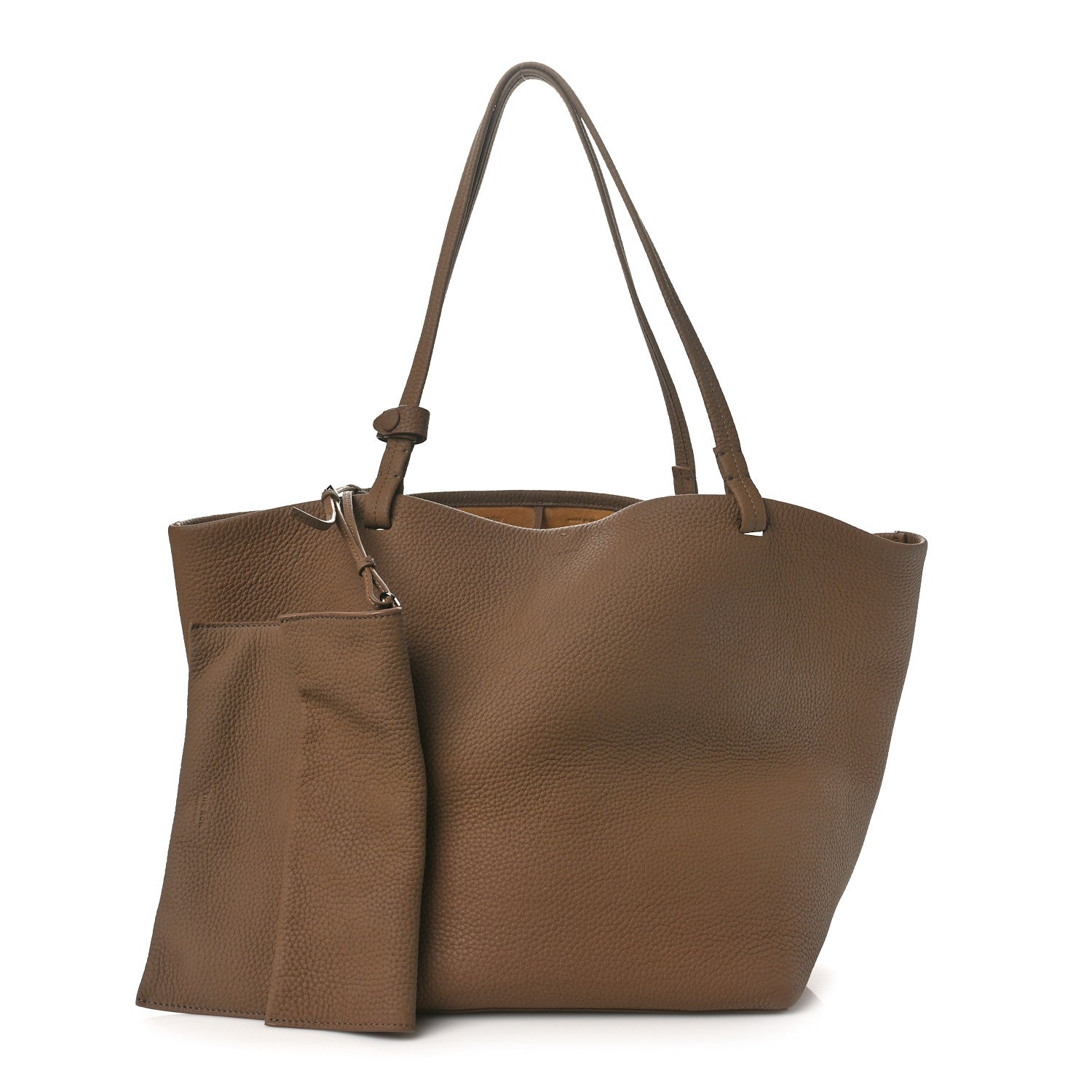 The Row THE ROW Grained Calfskin Park Tote Three Dark Taupe 3 of 8