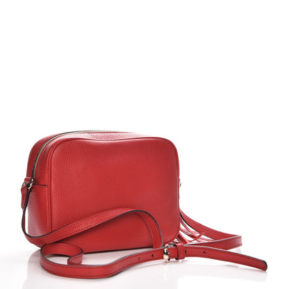 Gucci Pebbled Calfskin Small Soho Disco Bag Tabasco Red 3 of 8