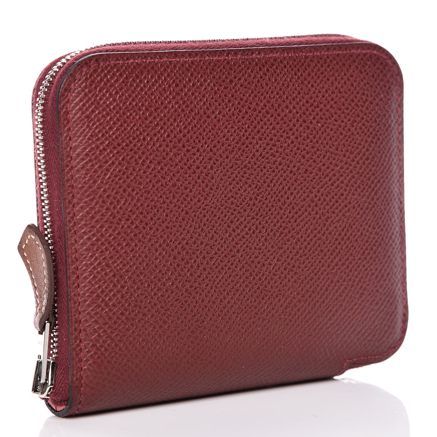 Hermes Epsom Silk'In Compact Wallet Rouge H Jaune Ambre Rose Ete 3 of 14